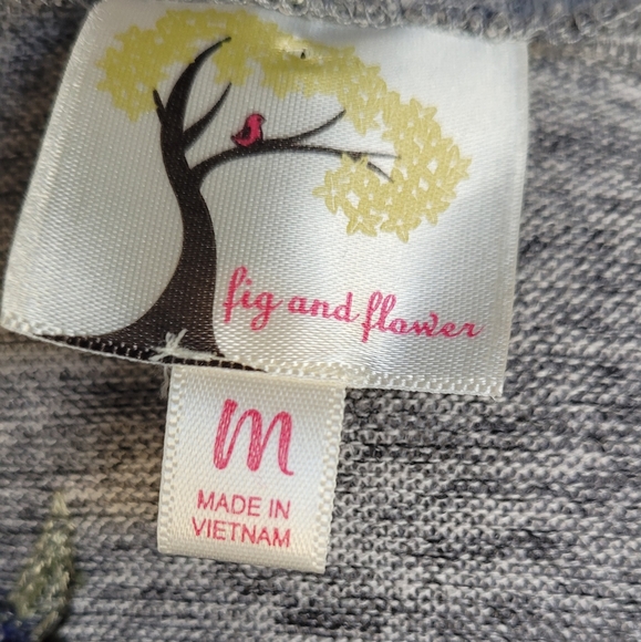 Anthropologie Fig and Flower embroidered cardigan Sz M - Picture 5 of 7